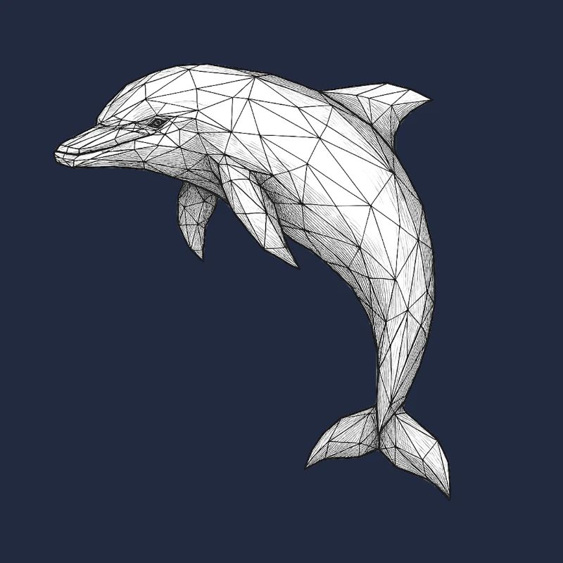 Geometrischer Polygon-Delfin