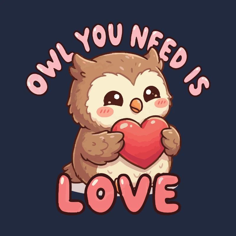 Süße Eulenliebe mit Herz