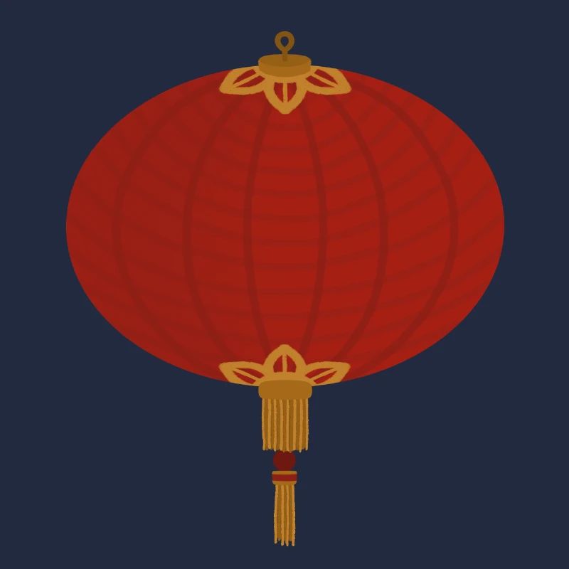 Red Paper Lantern Motif