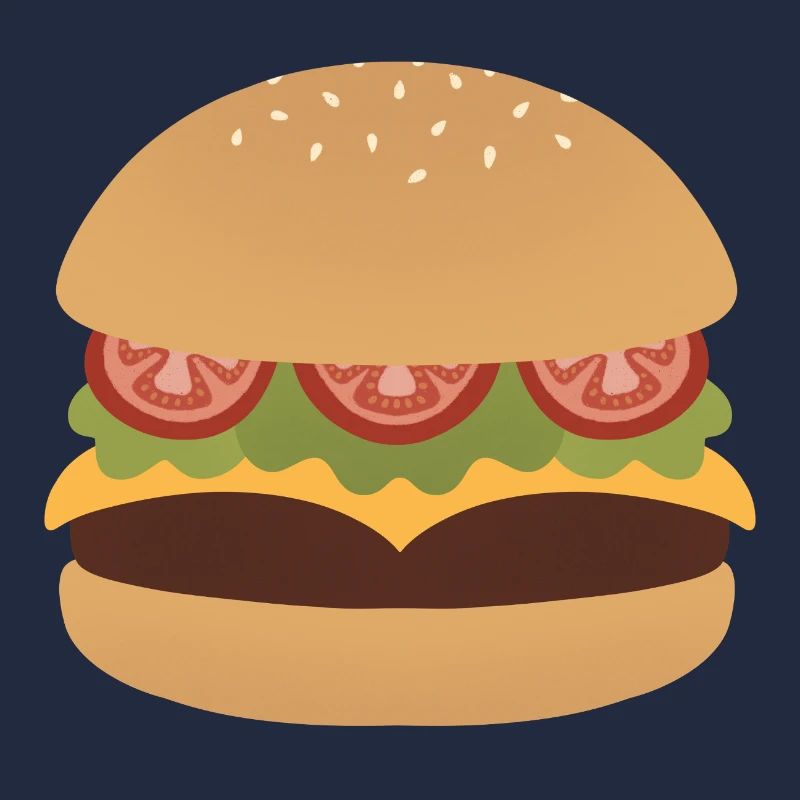 Classic Burger Flat Art