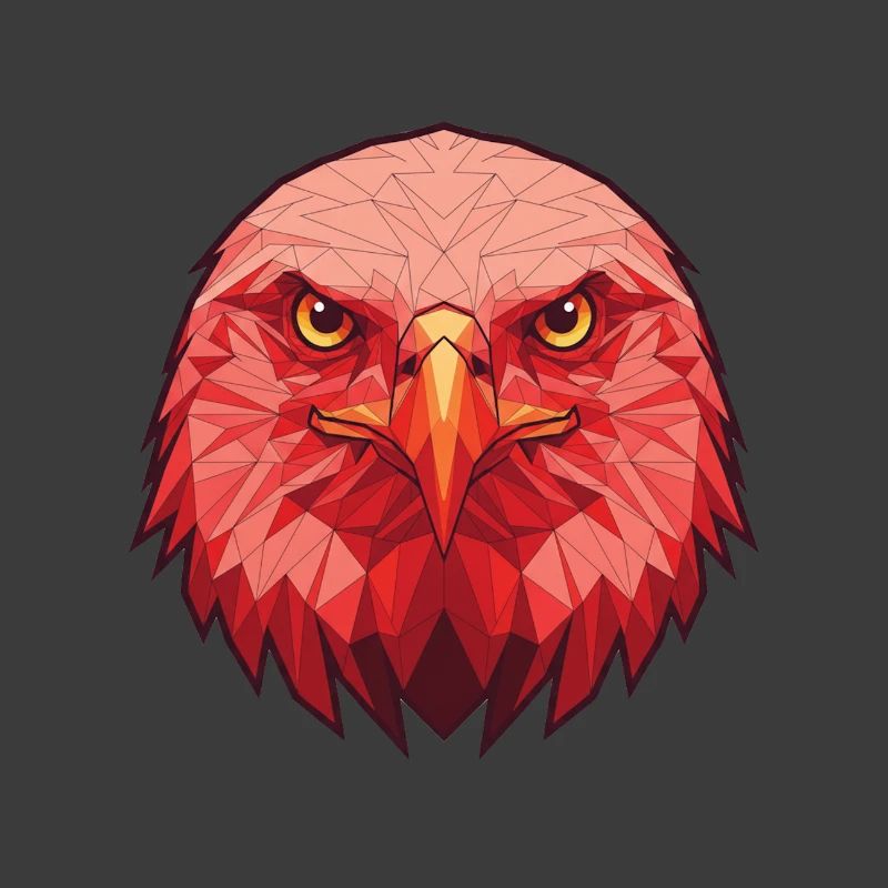 Red Eagle Lowpoly Portrait