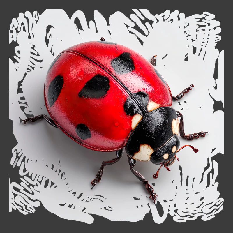 Roter Marienkäfer Muster Siebenpunkt