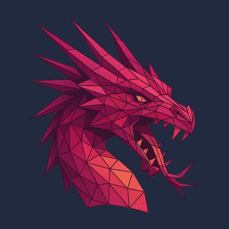 Magenta Geometrischer Drachen
