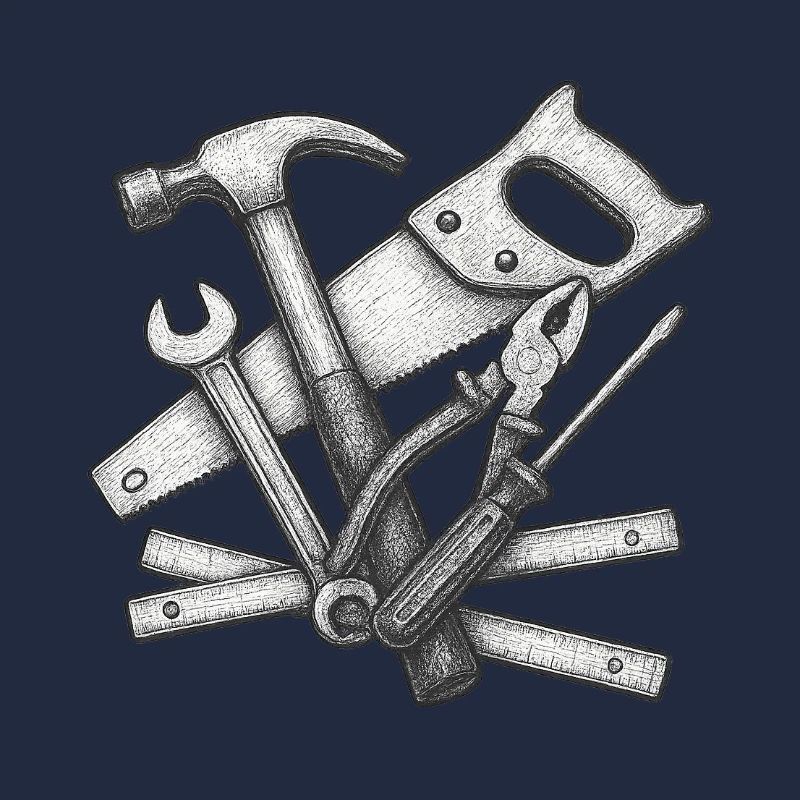 Realistic Craft Tools Illustration