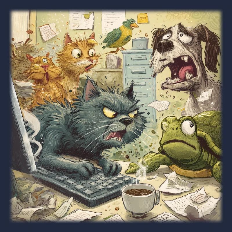 Chaos dans le bureau des animaux