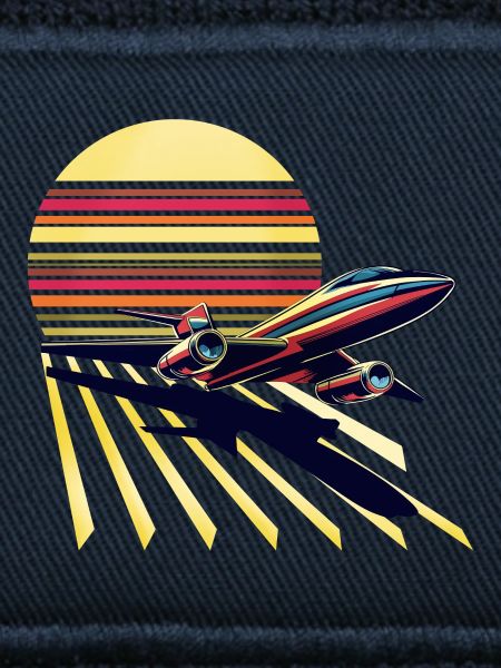 Retro Sunset Jet Flight