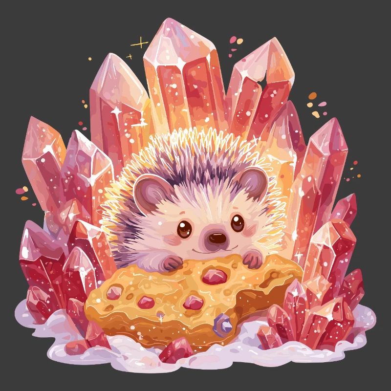 Kristall-Igel mit Cookie