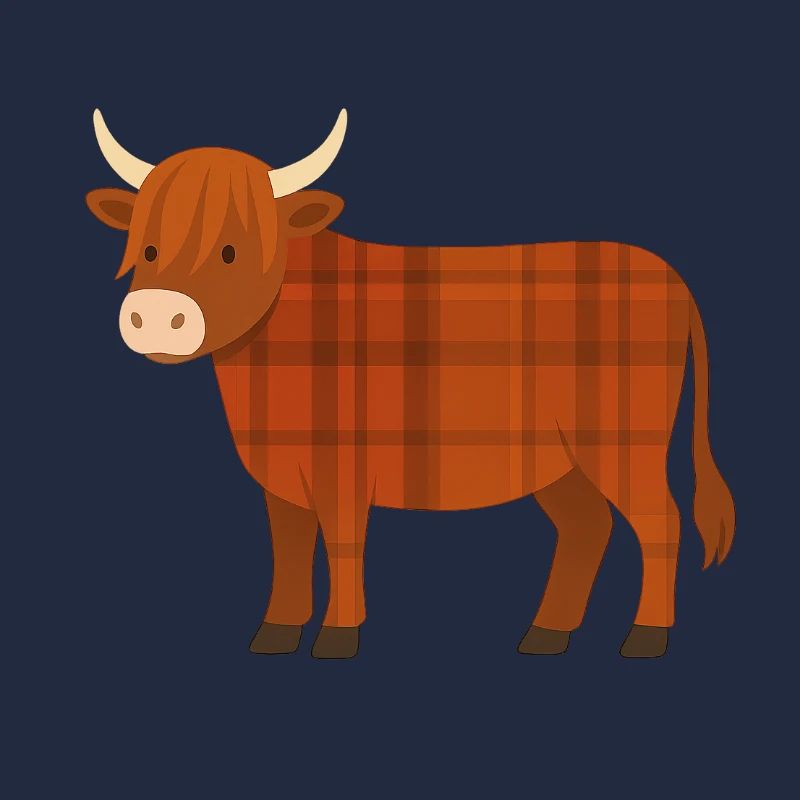 Warme Tartan-Kuh
