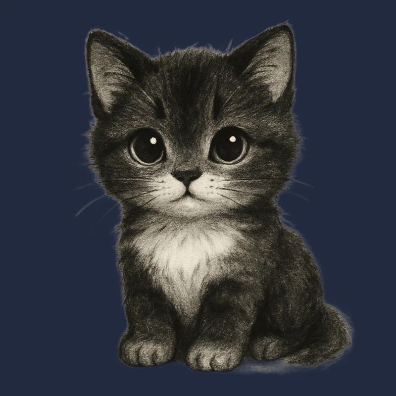 Chaton mignon dans un dessin mignon