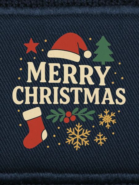 Merry Christmas Retro Lettering