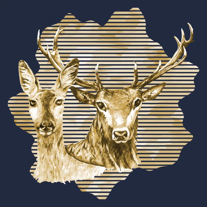 Cerf et biche