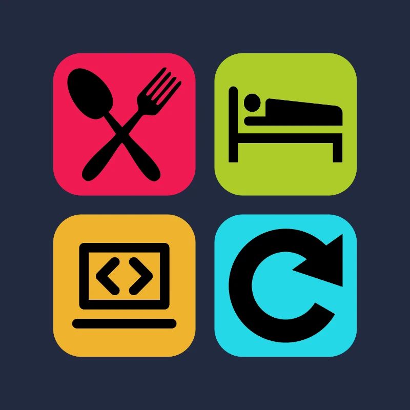 Eat Sleep Program Repeat Funny Quote Code