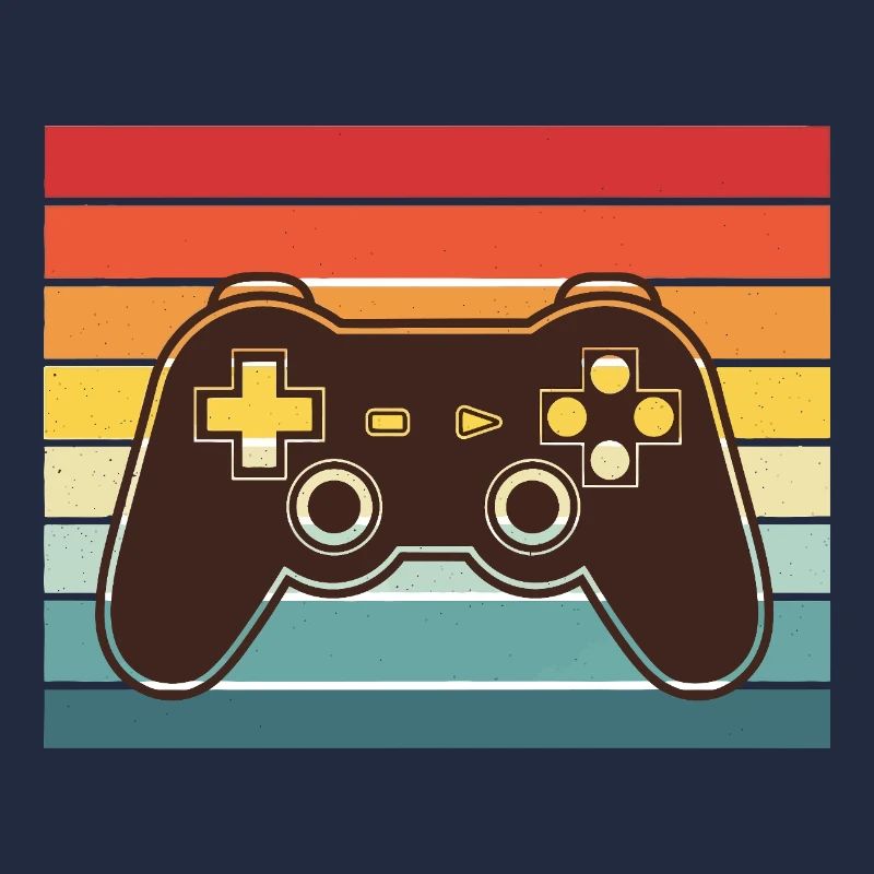 Retro Rainbow ControllerVintage Video Game Controller