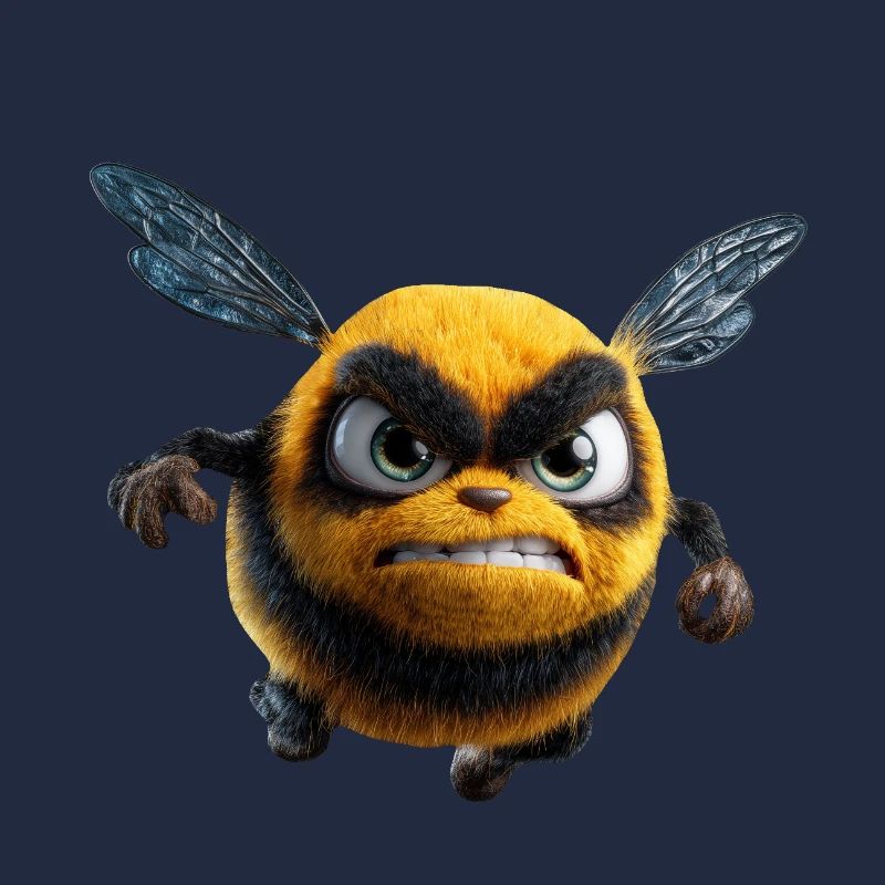 Wuetende_Hummel_Comic_3D_Wut_Insekt_Design