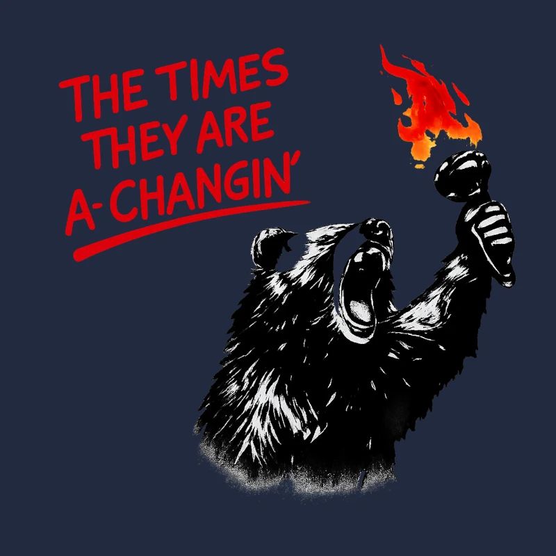 Walking Bear with Fire Torch