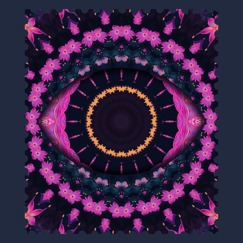 Kaleidoskopischer Blütenkreis