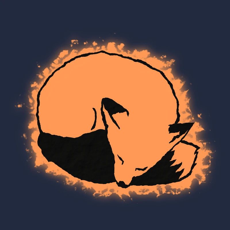 Fox Sleeping: Cute, Kawaii & Comic Style