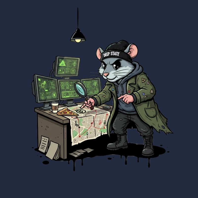 Hacker-Ratte Detektiv Deep-State Spurensuche