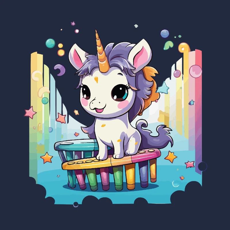 Pastel uni on rainbow slide