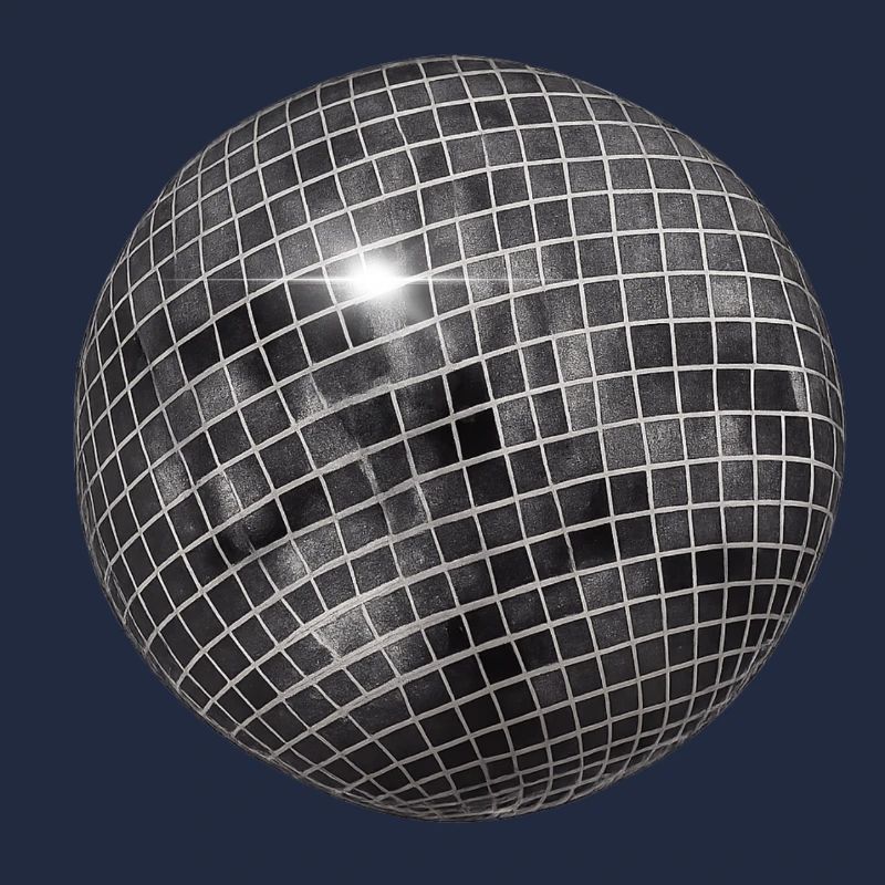 Geometric glitter sphere