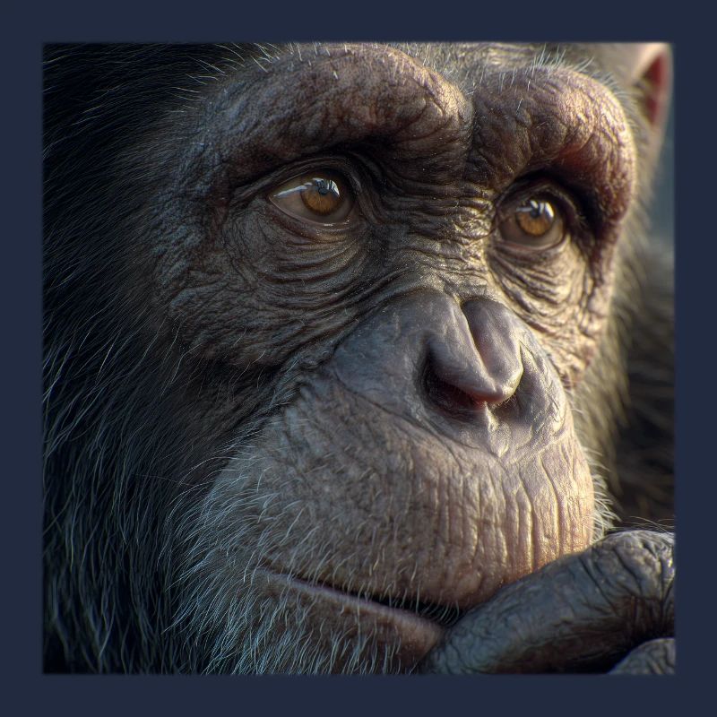 Portrait du chimpanzé – Focus réaliste du singe