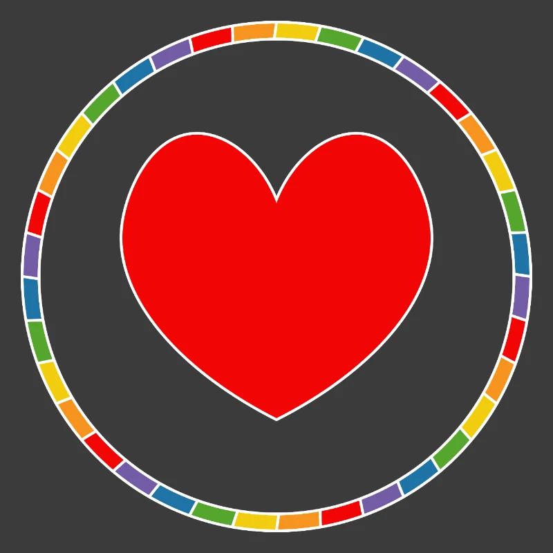 LGBT Heart in Rainbow Ring