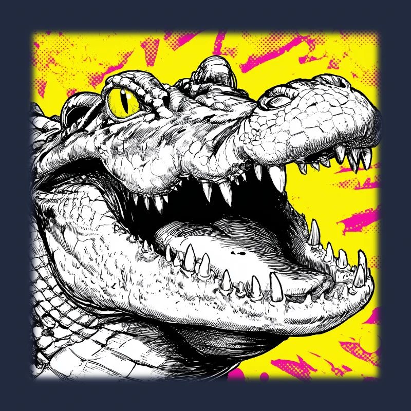 Crocodile Sketch – Urban Graffiti Style Design
