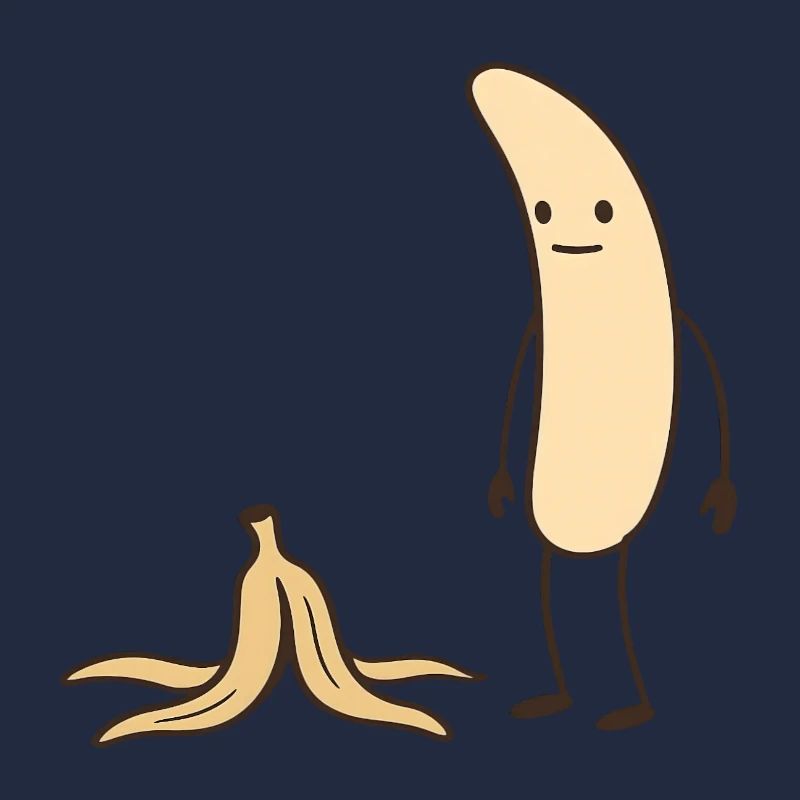 Bananenheld mit Schale