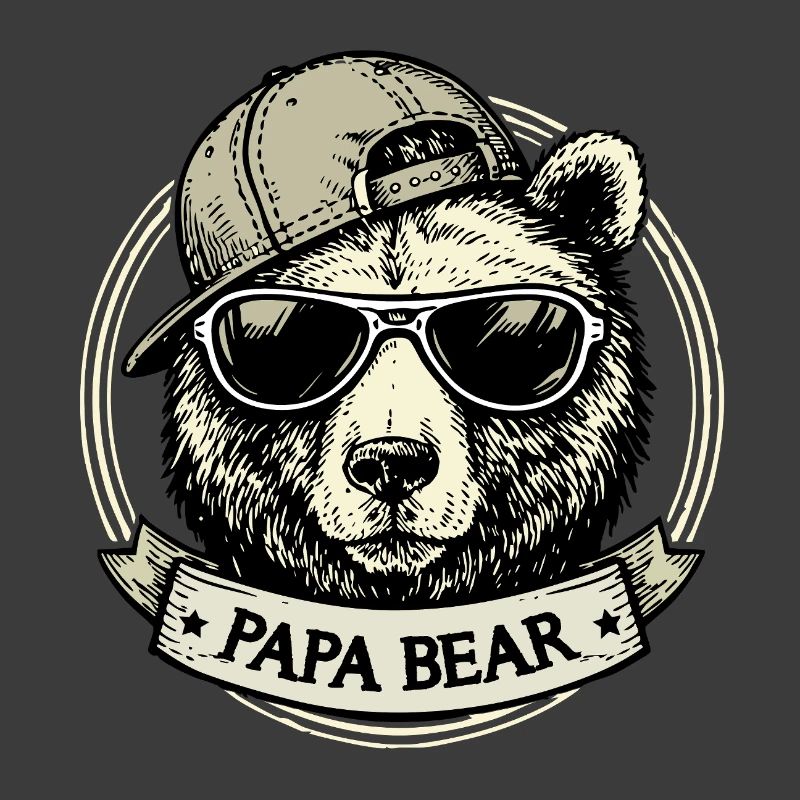Papa Bear Vintage Retro Cool Dad Geschenk