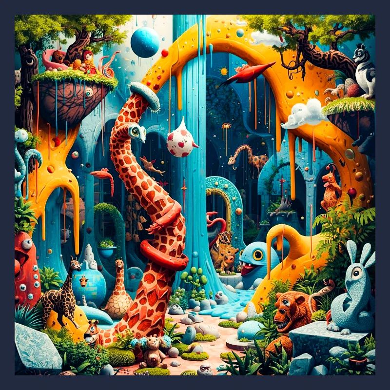 Bunter Traumwelt-Dinosaurier