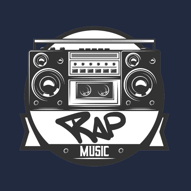 Jukebox Rap Logo Ghetto Blaster