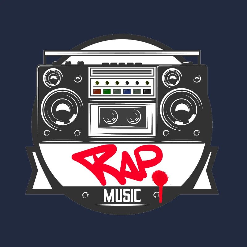 Musikbox Rap Logo Ghettoblaster Graffiti