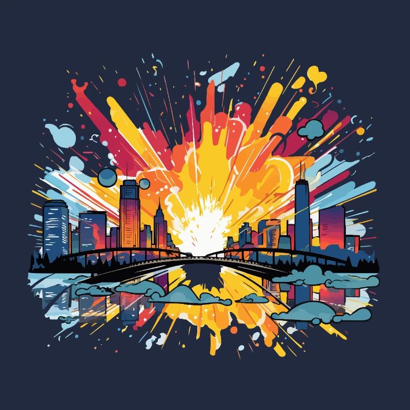 Stadtfeuerwerk Skyline Spritz