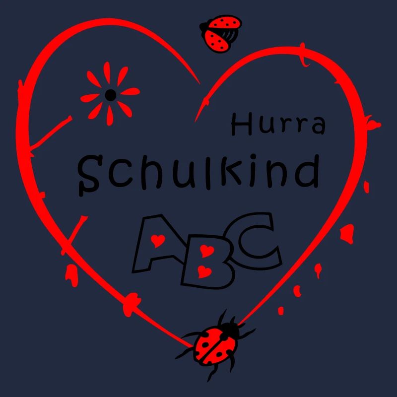 Schulkind mit Marienkäfer