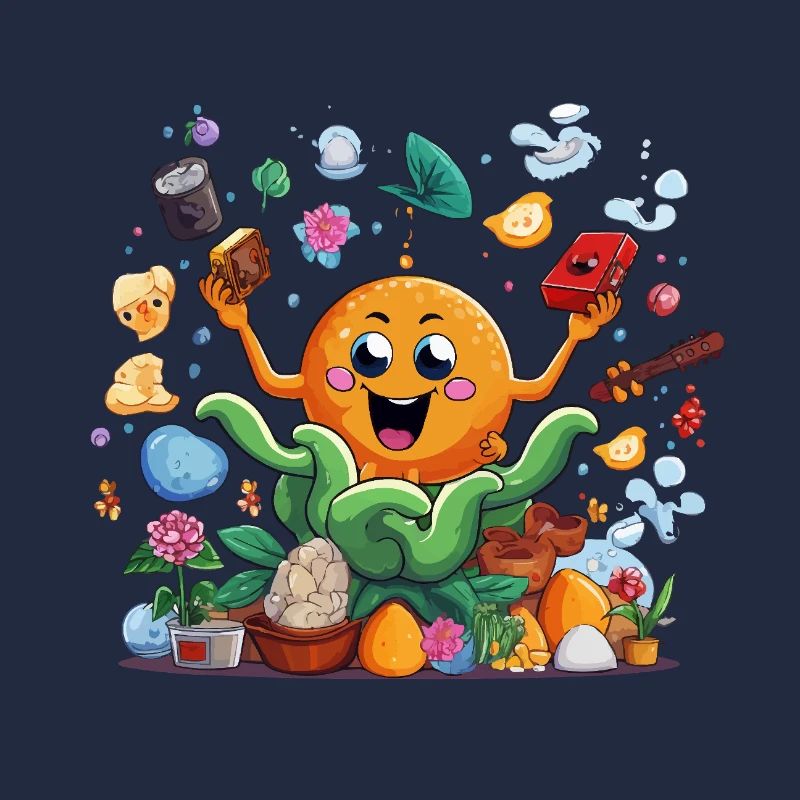 Fröhliche Orange im Kräutergarten