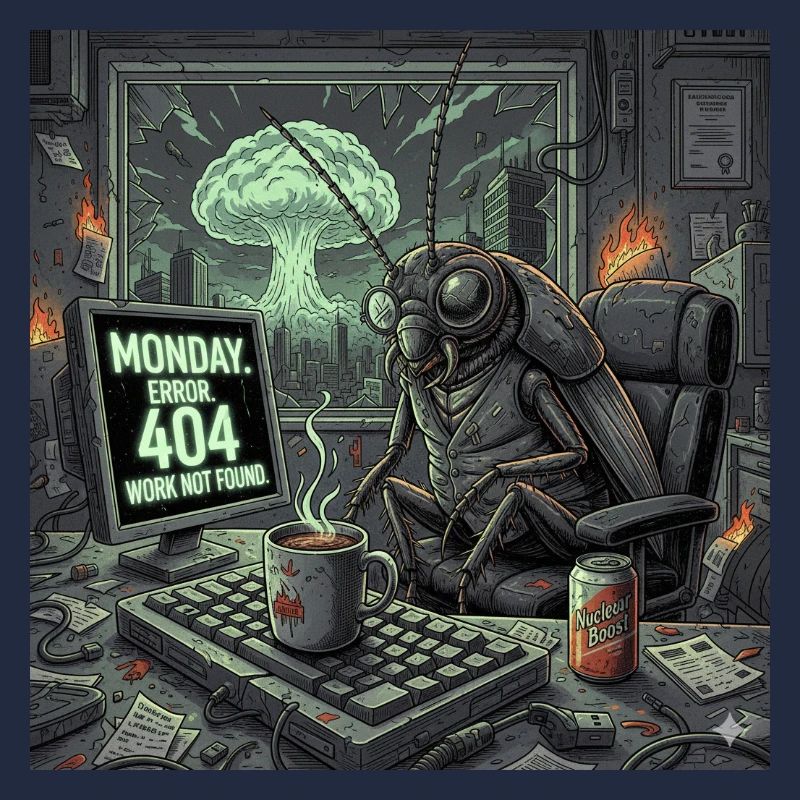 Post-Apocalyptic Monday - Roach Office Crisis