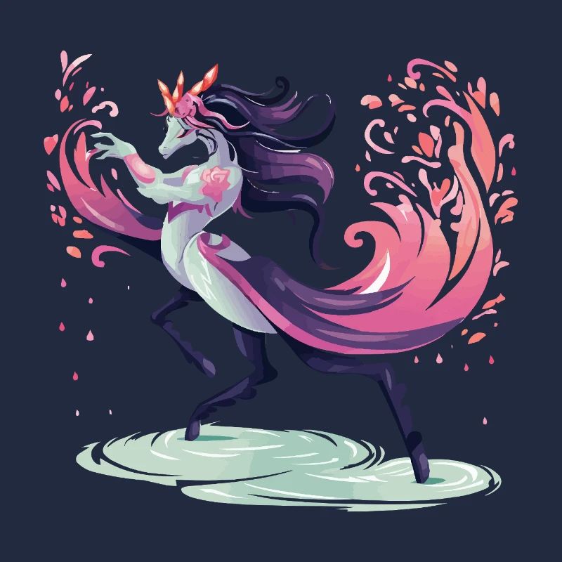 Blüten-Einhorn Tanz
