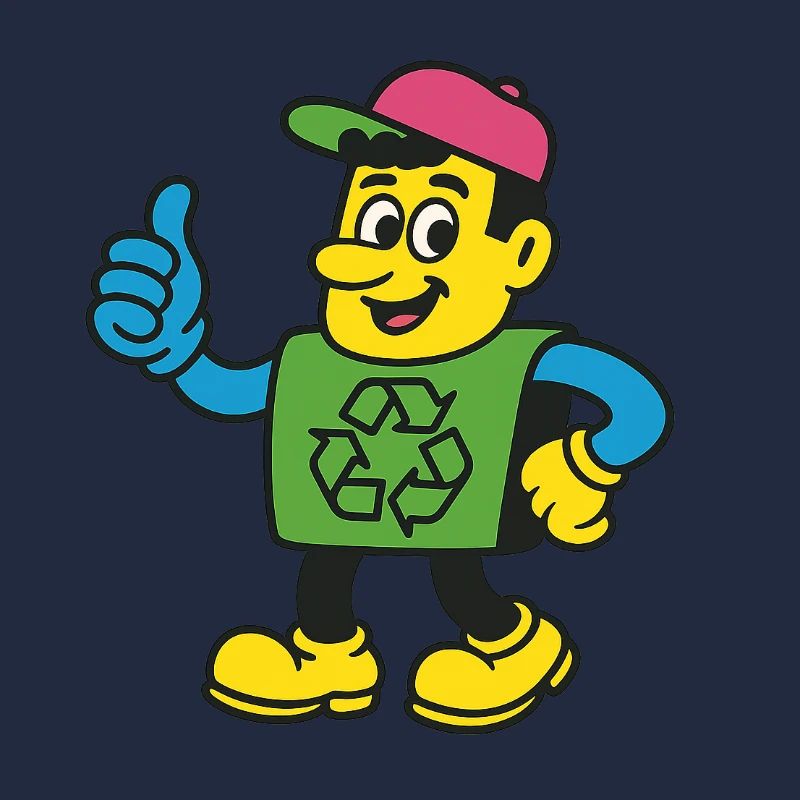 Recycle Hero Maskottchen-Tee