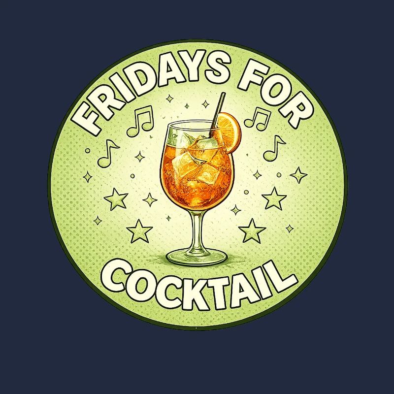Friday Cocktail Retro Design