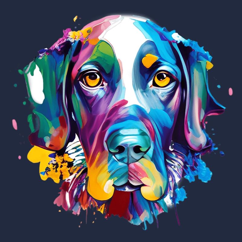 German Shorthaired Pointer GSP Colourful Dog Art