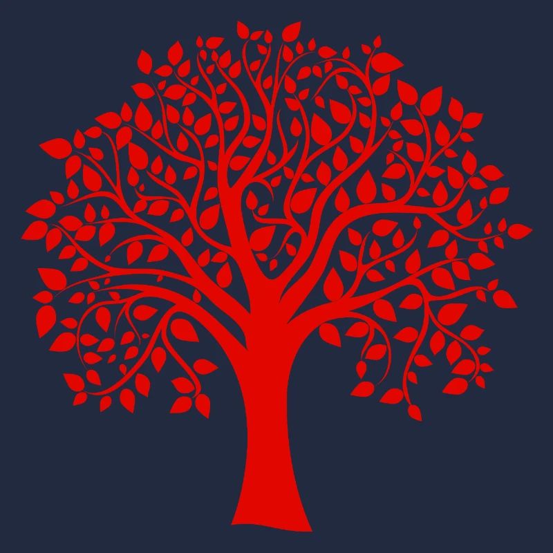 Base Red Jumbo Tree Print Silhouette