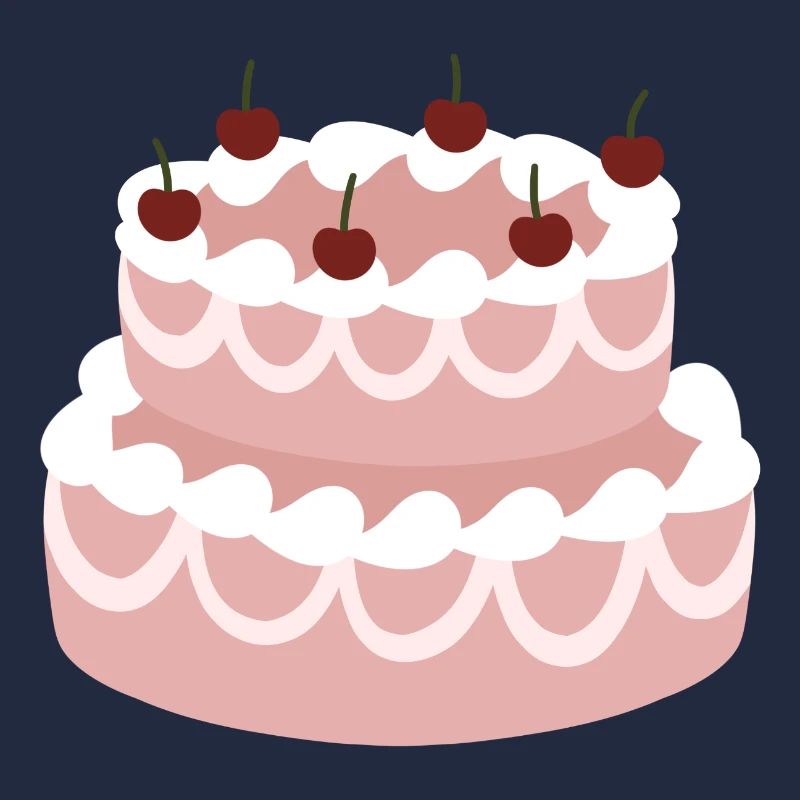 Kirschrosa Schichtkuchen