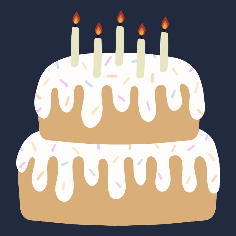 Two-Tier Cake with Candles