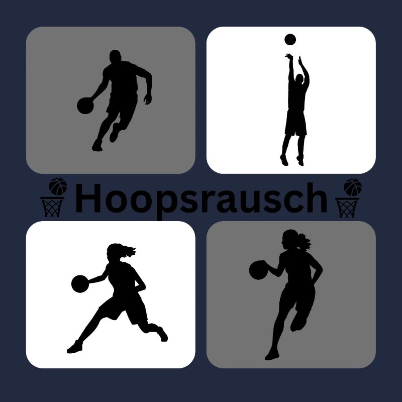 Basketball Silhouetten Dynamik