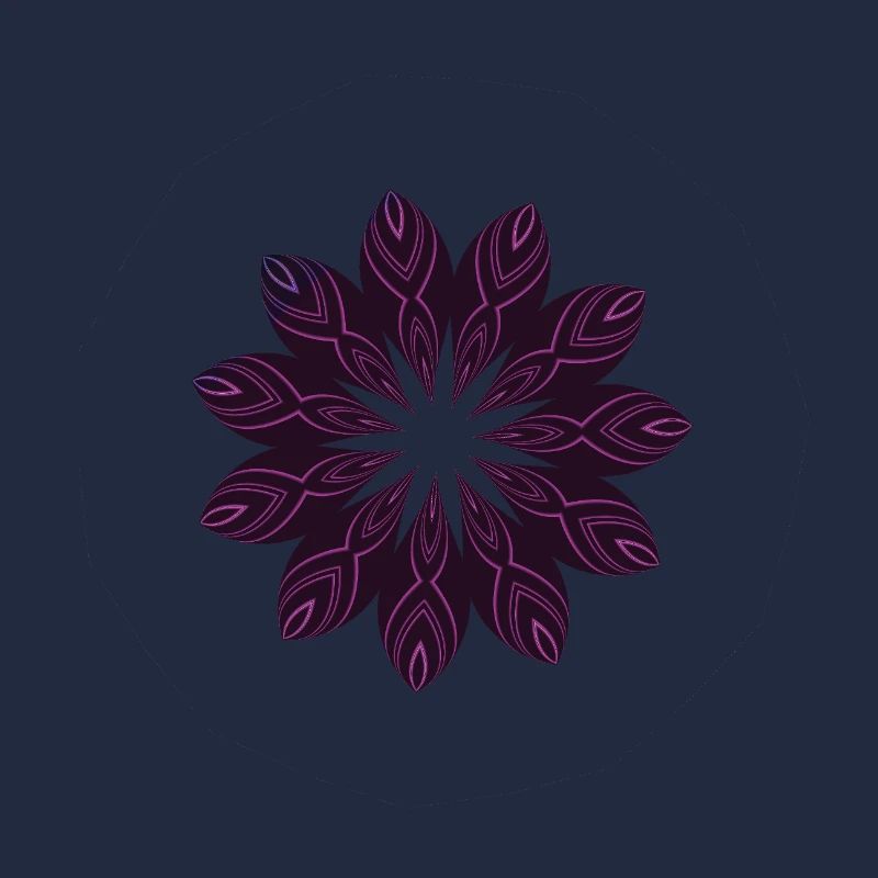 Dunkle Purpur Mandala Blume