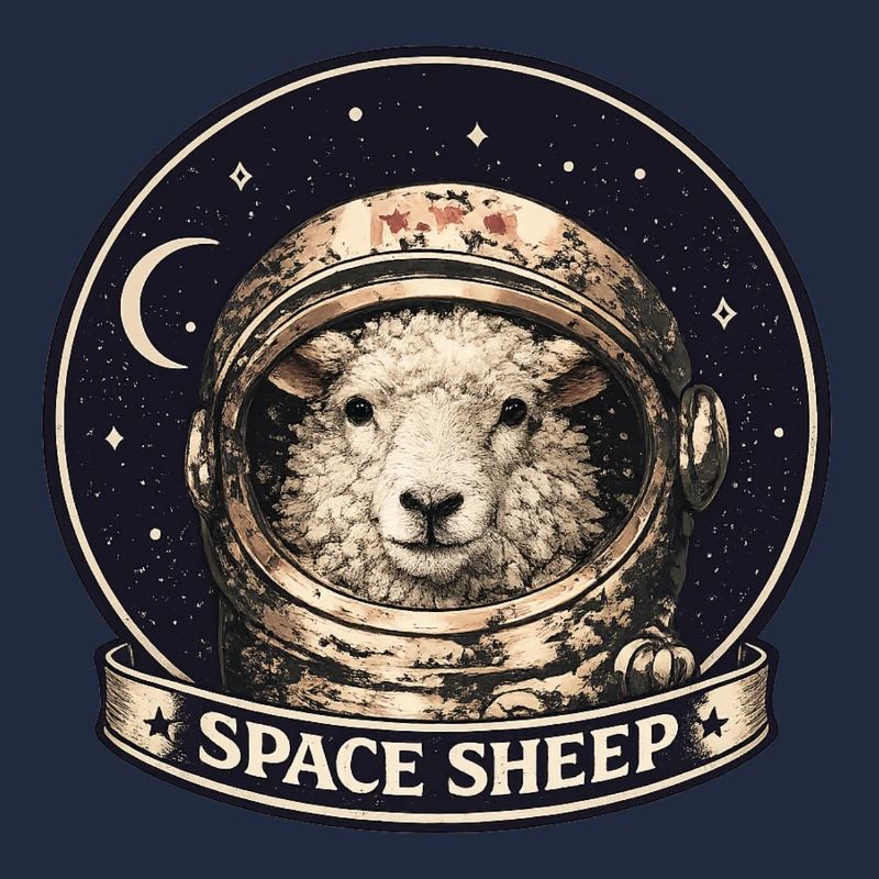 Astronaute mouton de l’espace