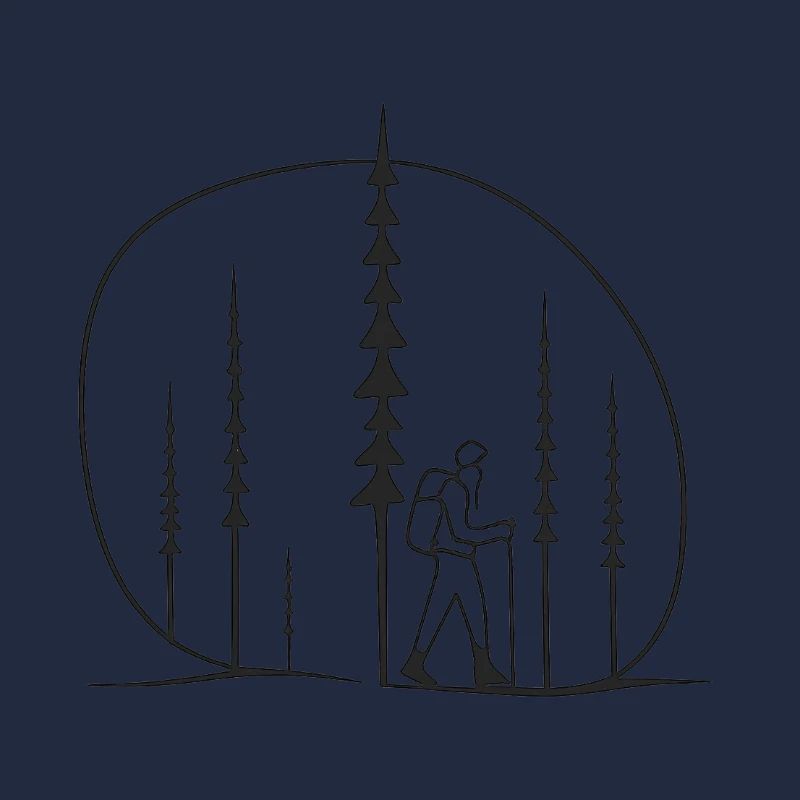 Waldwanderer Silhouette geschenkidee freunde 