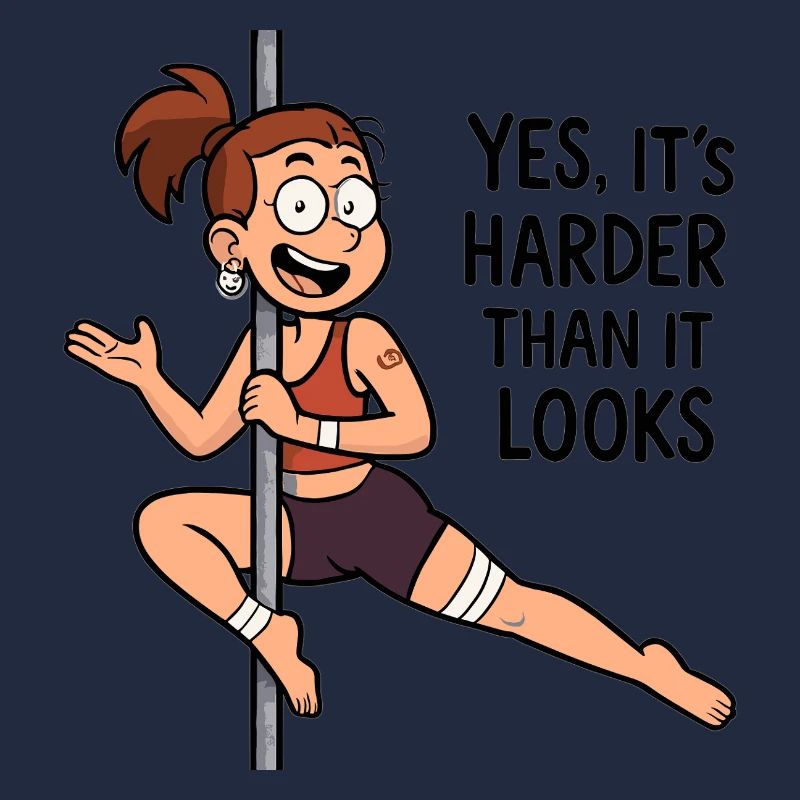 Dessin animé de pole dance – Plus difficile qu’il n’y paraît