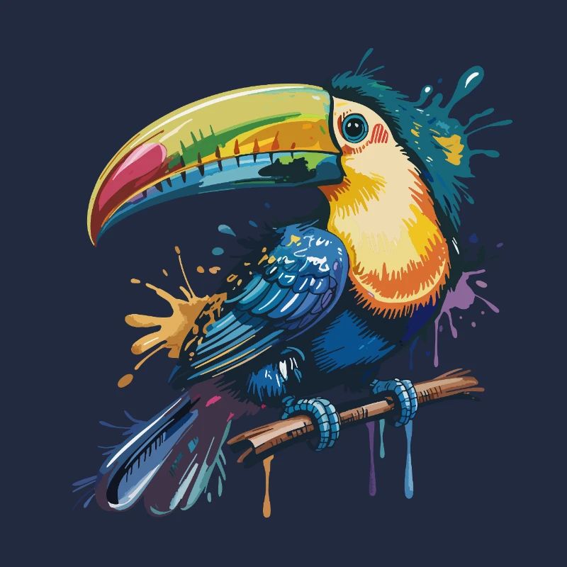 Bunter Tukan Farbexplosion