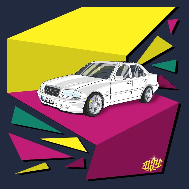 Retro Auto Neonflächen 80‘s